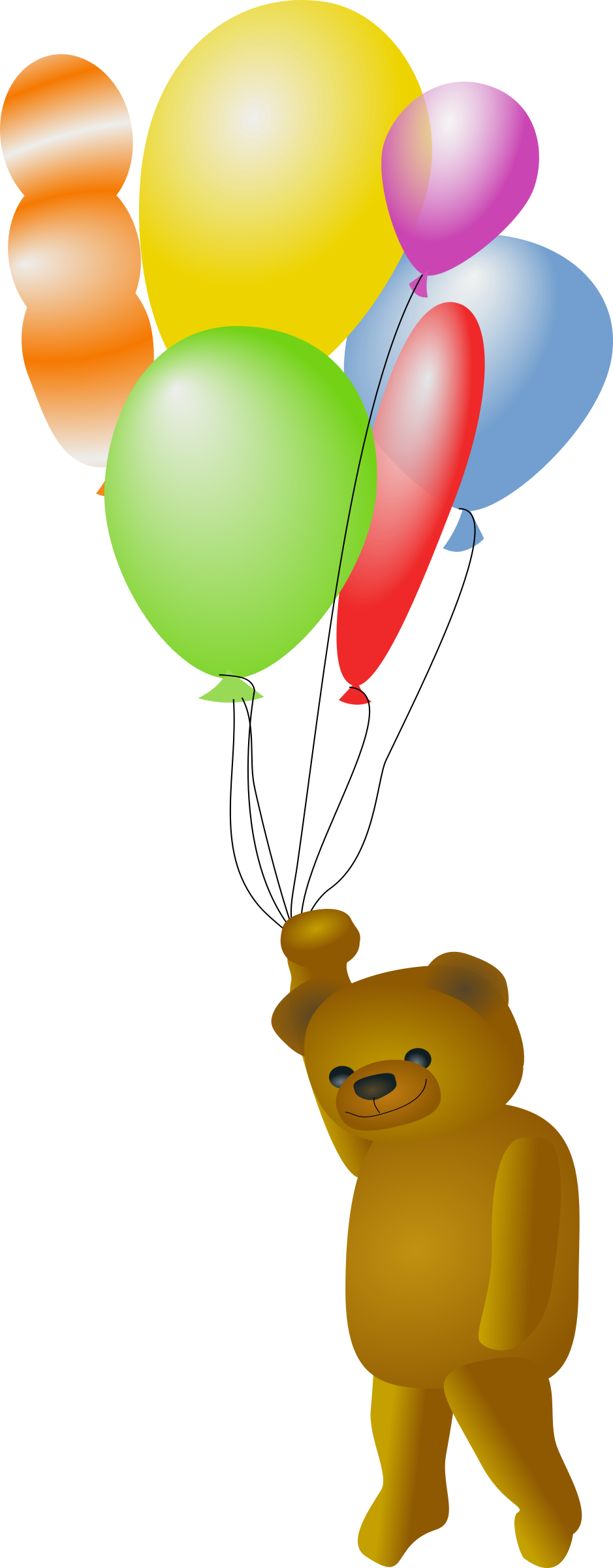 This Free Icons Png Design Of Teddy Bear With Balloons - Floating Balloon Gif Png (939x2400)