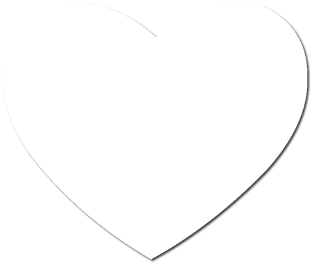 Heart Valentine Shaped Mousepad - Heart Icon Png White (498x498)