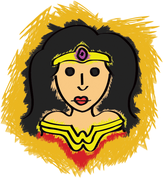 Wonder Woman Face By Kit07 - Illustration (717x759)