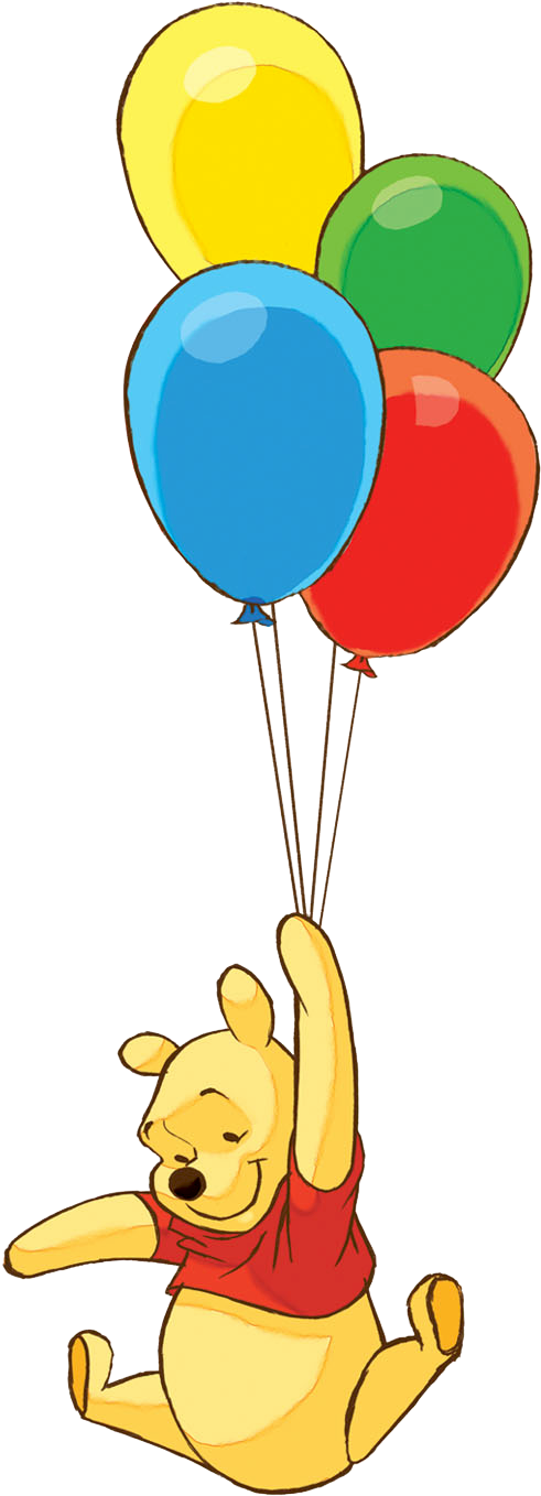 Winnie The Pooh Clipart - Winnie The Pooh Balloon (528x1398)