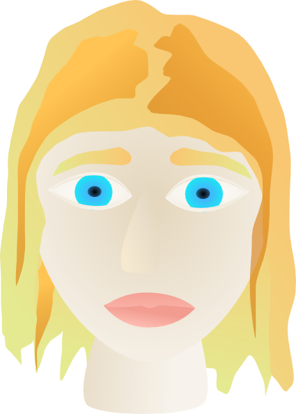 Girl Face Clip Art At Clker - Woman (458x640)