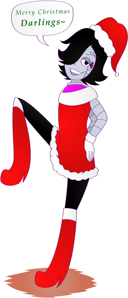 Mettaton Christmas Show By Mrkyo - Cartoon (600x1085)