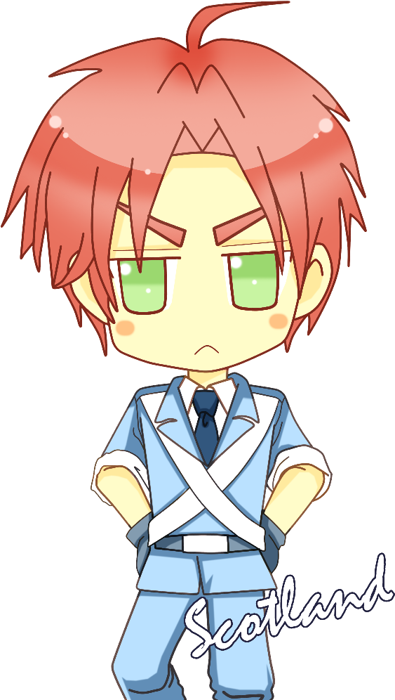 Chibi Scotland By Poltergeist-el - Aph Scotland Png (750x1000)