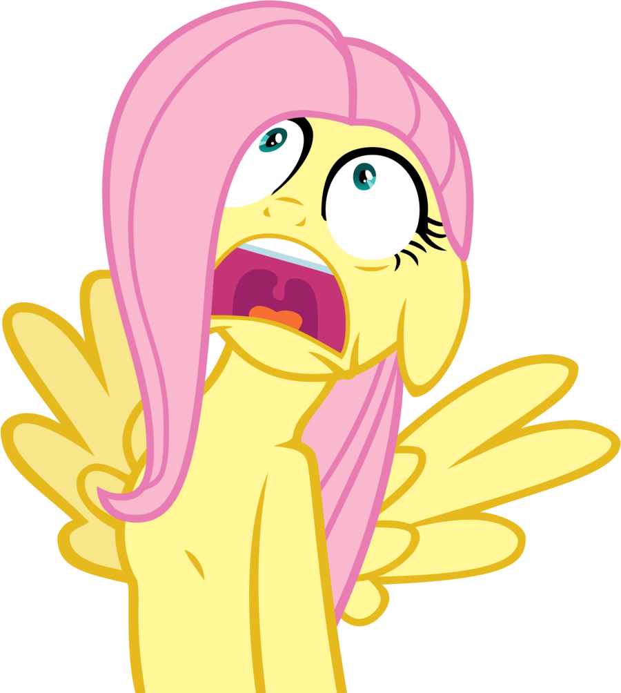 Emper24, Fluttershy, Panic, Safe, Simple Background, - Fluttershy Heart Attack (900x1004)