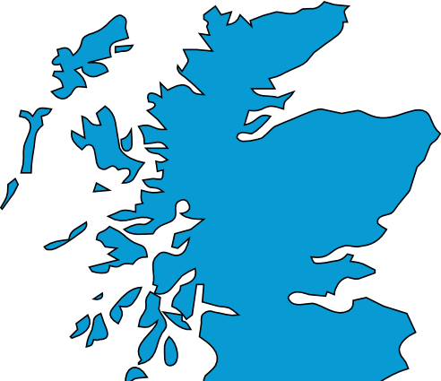 492 X 593 - Outline Map Of Scotland (492x425)