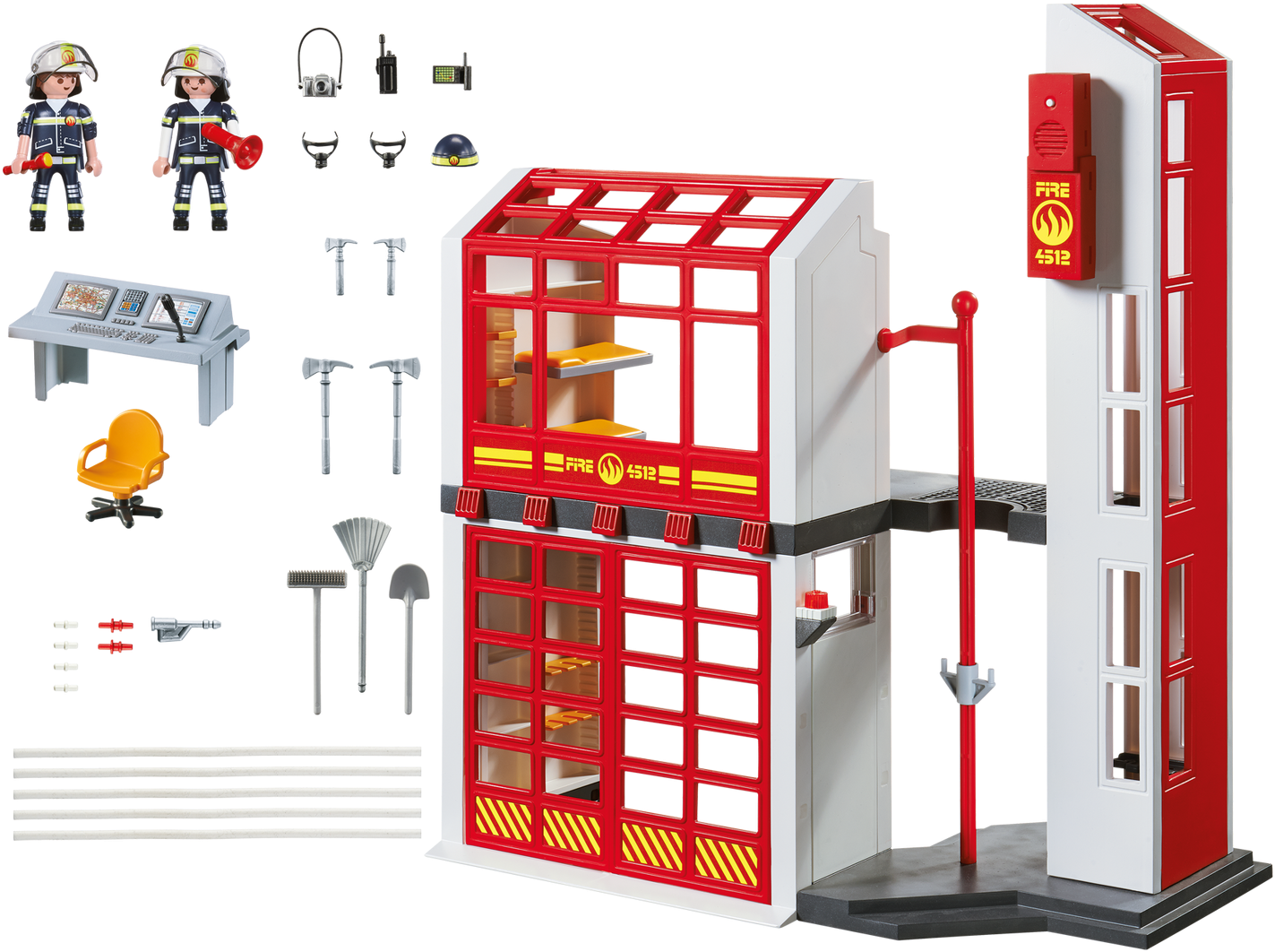 Playmobil City Action Fire Station With Alarm - Caserne Pompier Playmobil 5361 (1600x1120)