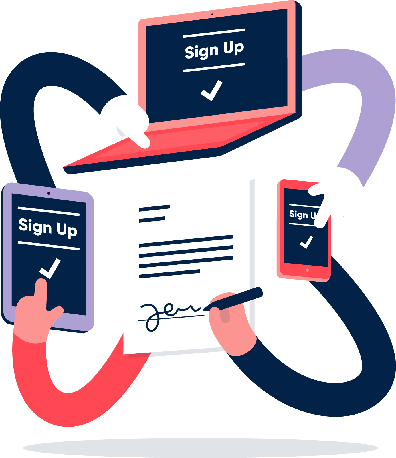 Sign Up Illustration - Sign In Illustration (1388x1602)