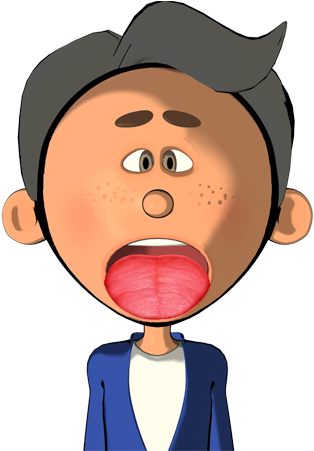 Tongue Exercises For Sleep Apnea - Cartoon (400x450)