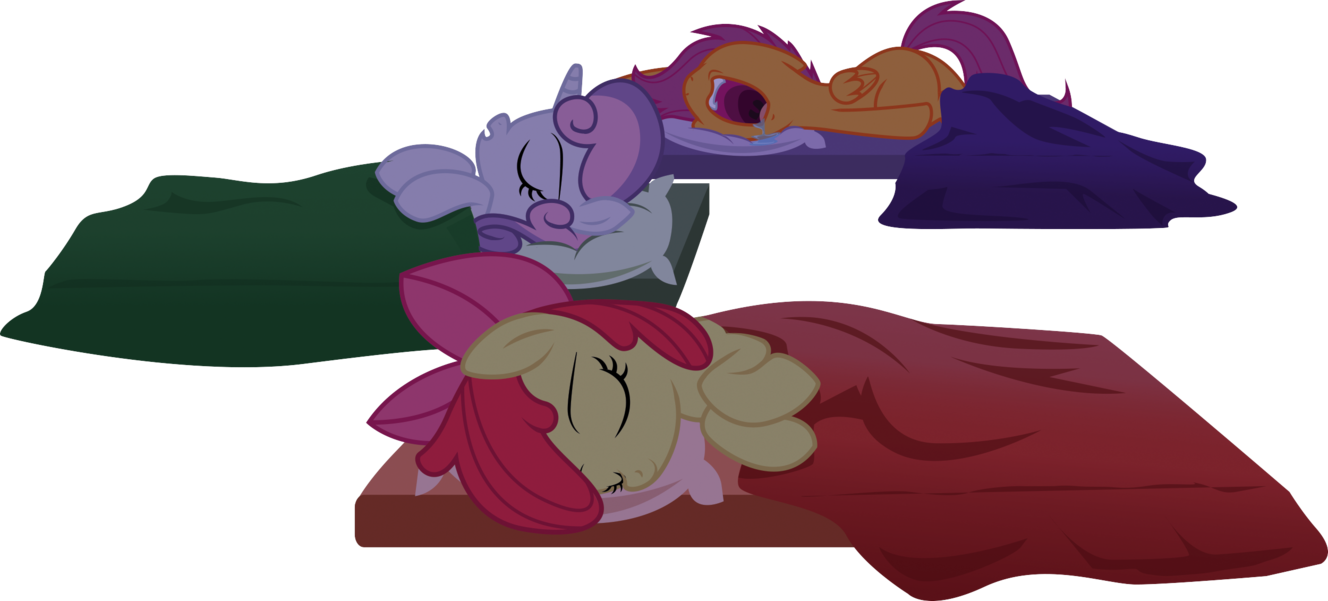 Sleeping Cmc Sneak Peek By Jadedjynx - Cartoon (1328x601)