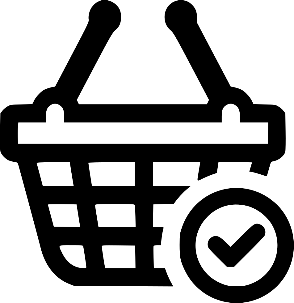 Basket Shopping Approved Ok Shopping Checked Confirm - Shopping (952x980)
