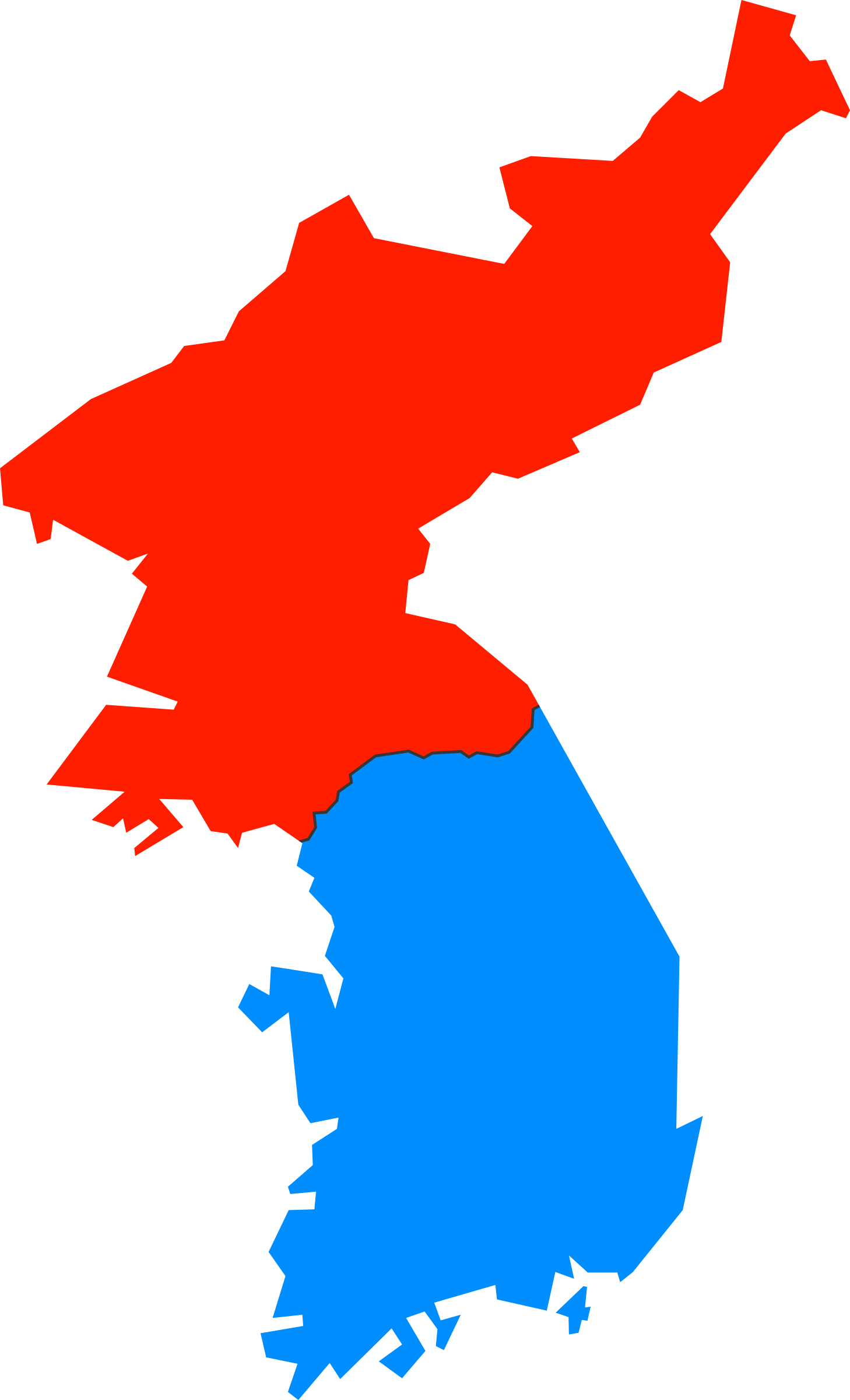 North And South Korea Map (388x640)