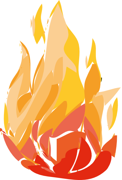 Fire Clip Art - Flames Vector Transparent Background (402x594)