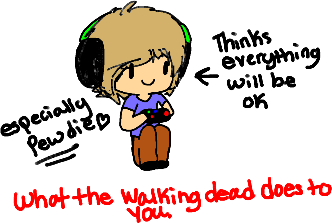 Pewdiepie Trauma, Walking Dead, Animation By Stellasaurassock - Cartoon (1089x734)