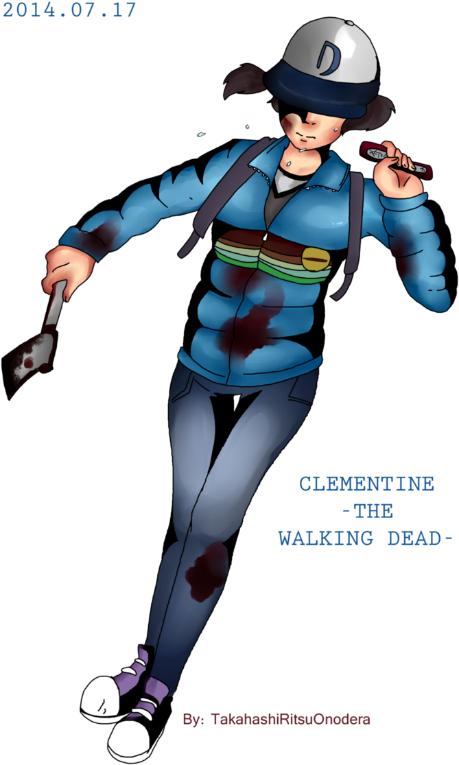 Clementine The Walking Dead Season Two By Takahashiritsuonoder - Cartoon (692x1154)