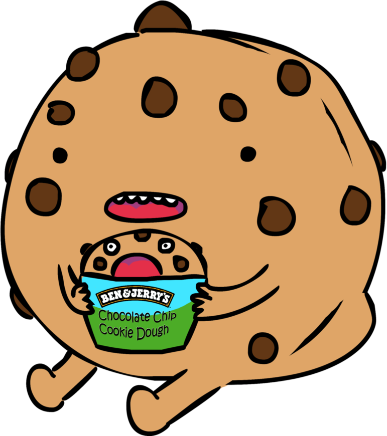 Chocolate Chip Cookie Dough Cookie By Vulpescence - Chocolate Chip Cookie Dough Cookie By Vulpescence (920x869)