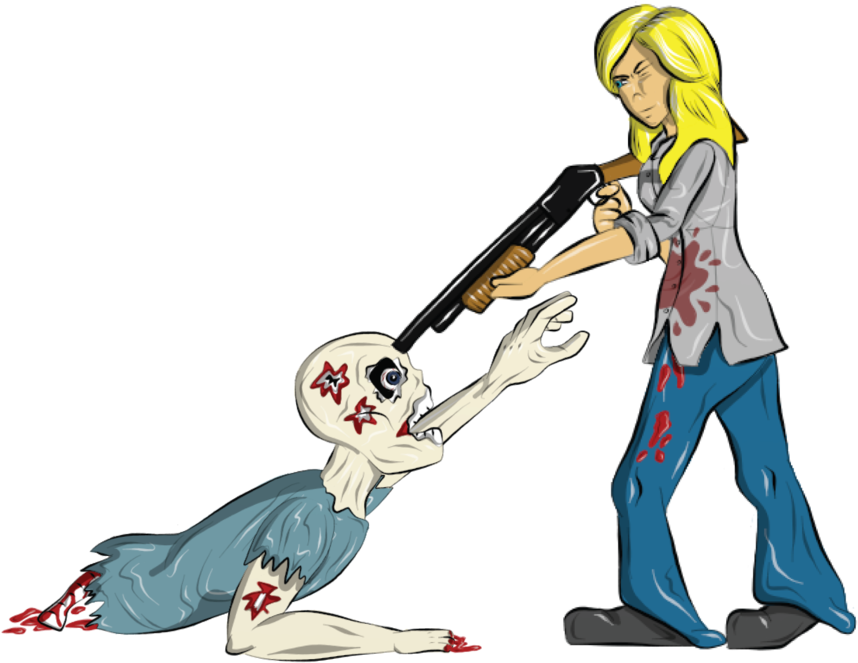 Hannah The Walking Dead By Harlandgirl - Cartoon (900x696)