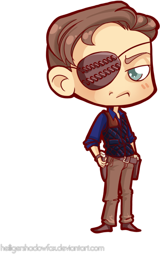 The Walking Chibi Dead - Walking Dead The Governor Fanart (746x1072)