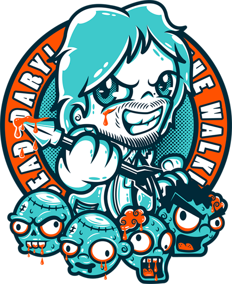 The Walking Dead Jam By Mundo Karikatura - The Walking Dead Jam By Mundo Karikatura (462x567)