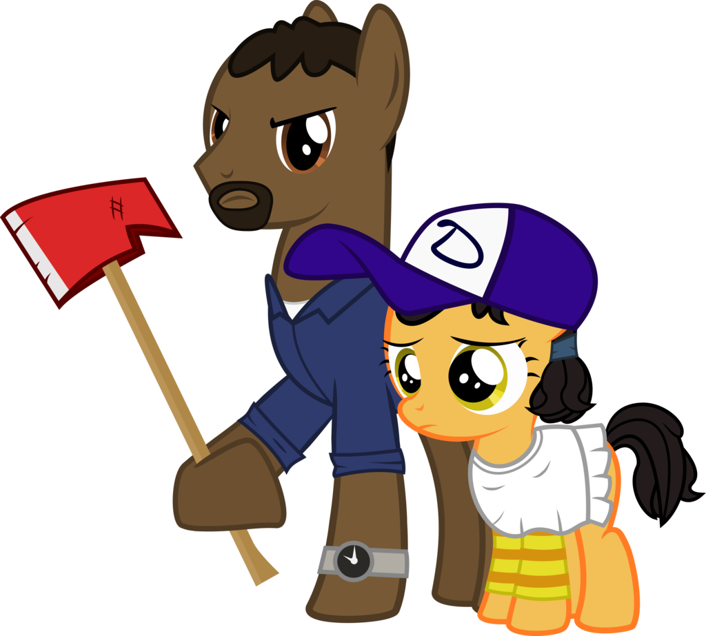 Lee And Clementine By Xenoneal - Walking Dead Clementine Mlp (1024x923)
