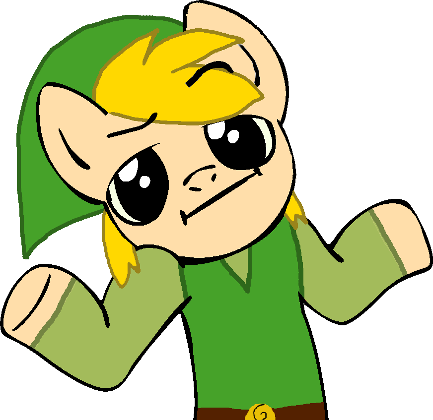 Toon Link Shrug By Verycoolguy - Link Zelda Shrug (872x847)