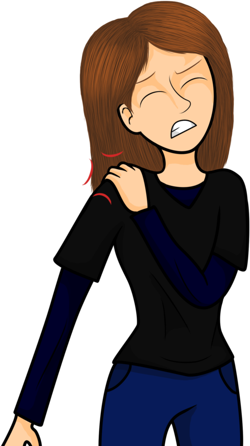 Shoulder Pain By Deannaphantom13 Shoulder Pain By Deannaphantom13 - Shoulder Pain Girl Cartoon (1024x919)
