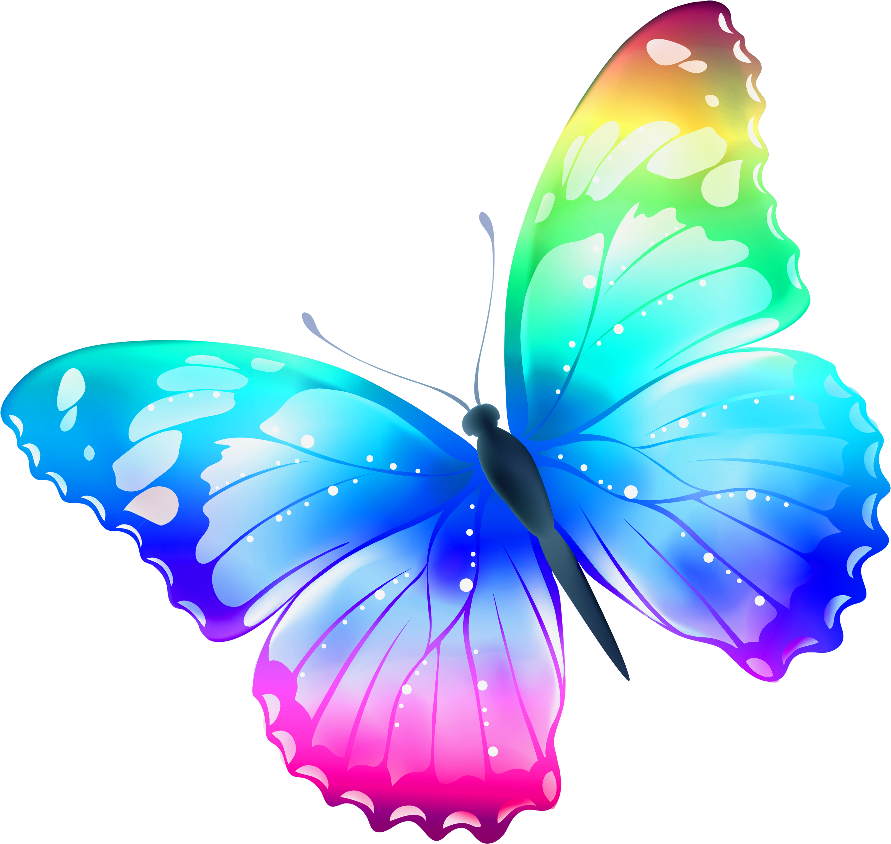 Butterfly Pink Cat Drawing Clip Art - Pink Butterfly Png.