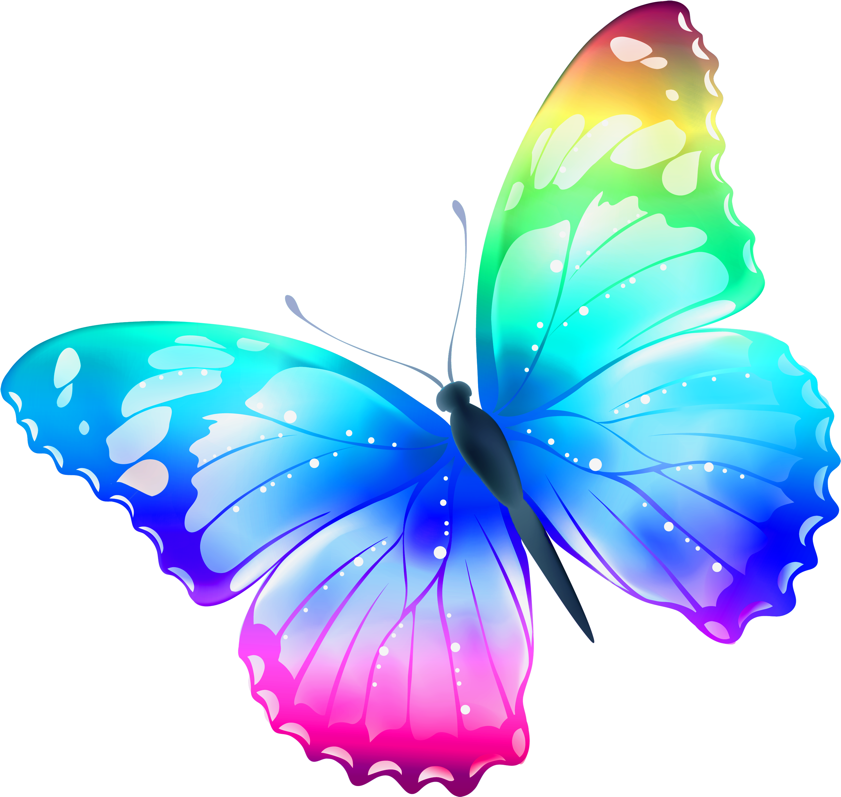 Butterfly Pink Cat Drawing Clip Art - Pink Butterfly Png (2900x2755)