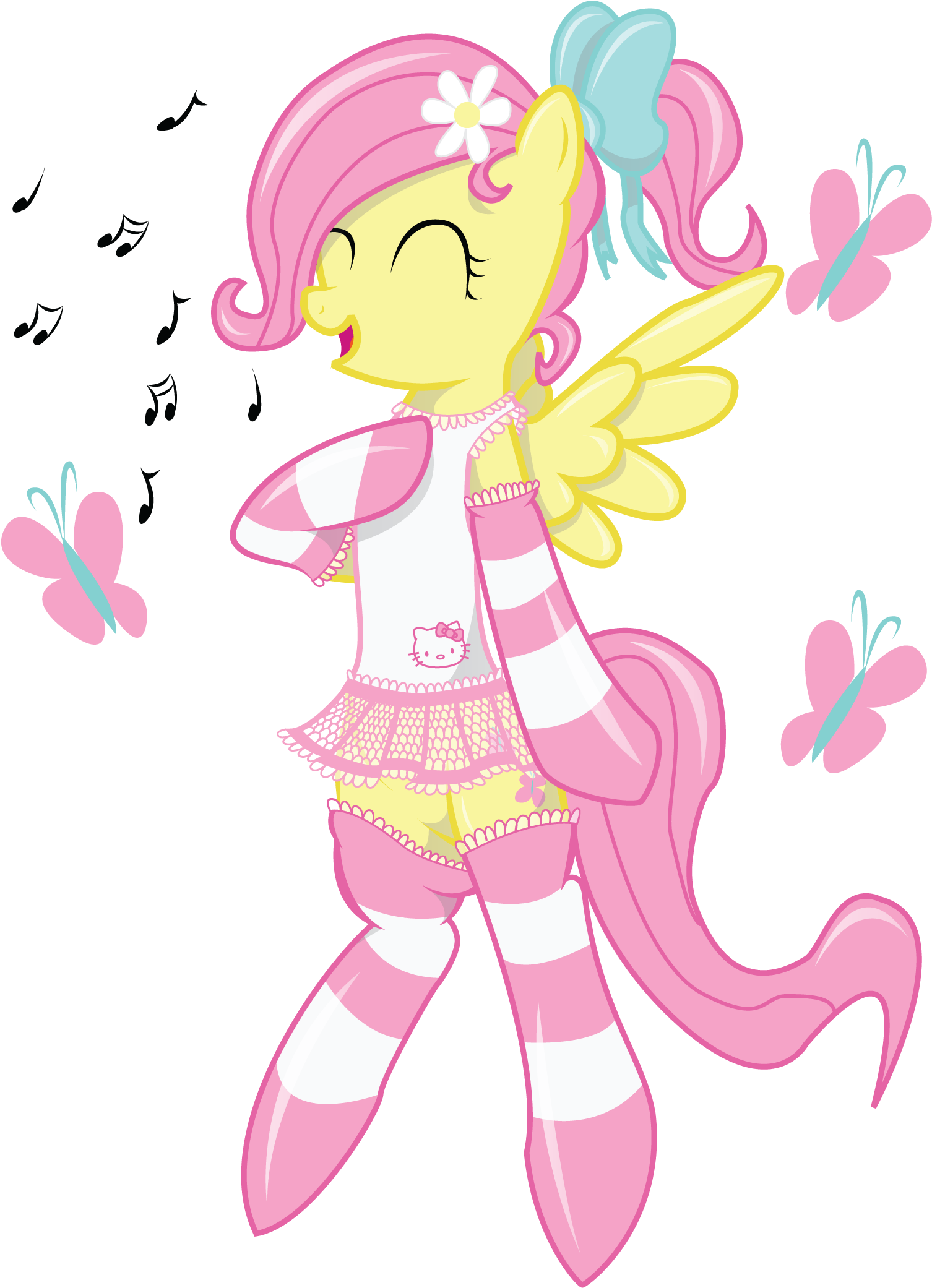 Fluttershy Singing By Varijani - My Little Pony Fluttershy Butt (1785x2526)
