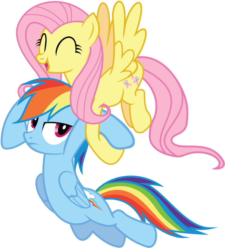 Characters - Fluttershy And Rainbow Dash (894x894)