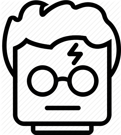 Emoji, Emoticon, Face, Harry, Potter Icon - Harry Potter And The Philosophers Stone Art (460x512)