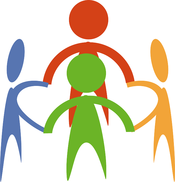 Attend A Meeting - People Holding Hands Cartoon (616x640)