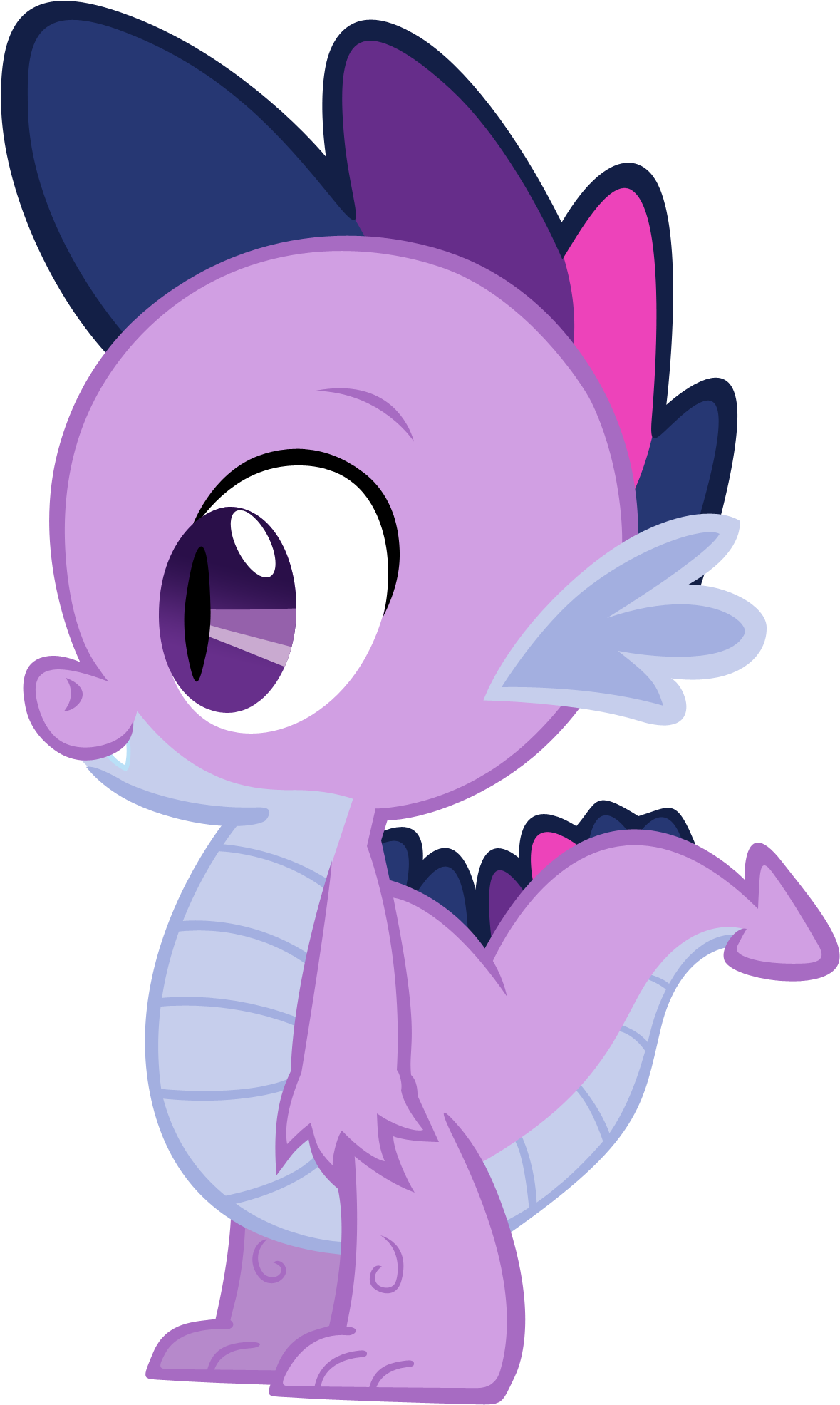 Twilight Spike Vector By Durpy Twilight Spike Vector - Mlp Spike Recolors (1377x2108)