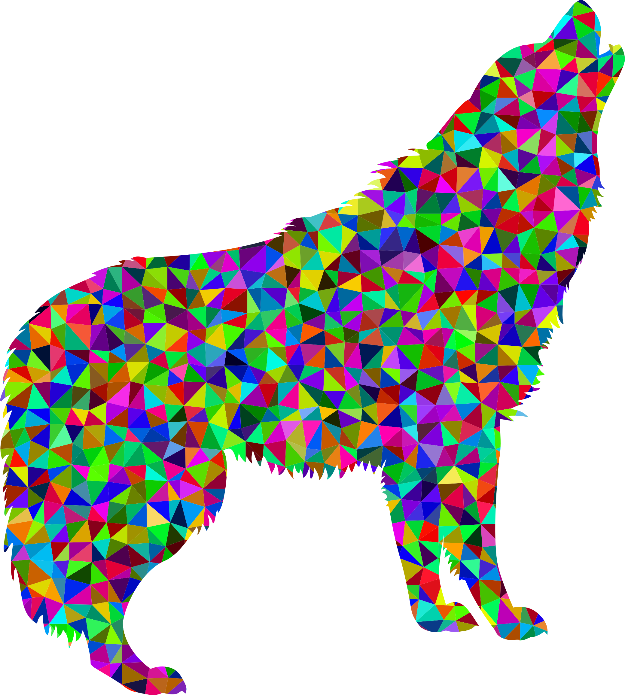 Big Image - Poly Wolf Transparent (2080x2314)