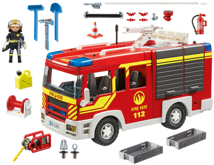 Fire Engine With Lights And Sound - Playmobil Fire Engine With Lights And Sound 5363 (500x350)