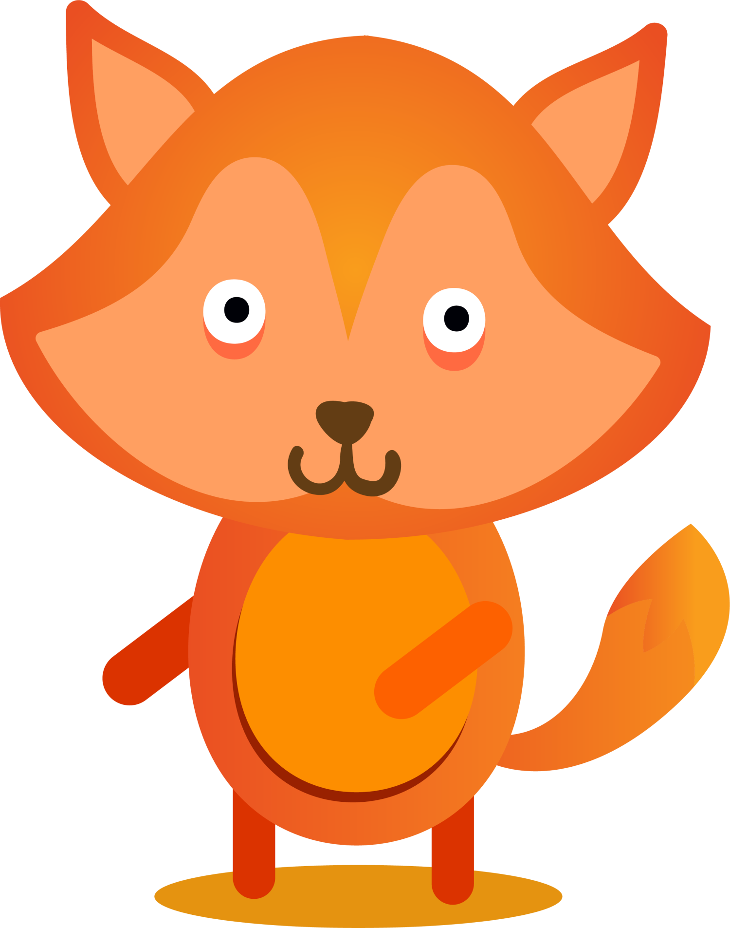 Red Fox Cartoon Illustration - Red Fox Cartoon Illustration (1500x1905)