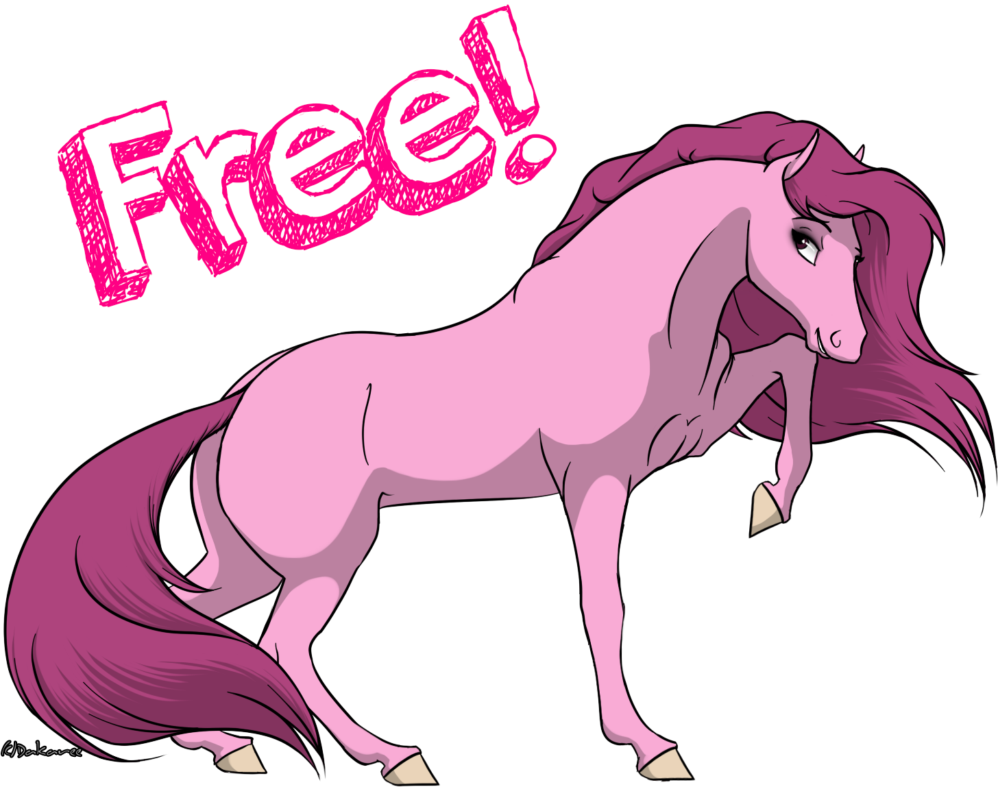 Prancing Mare Lineart Free By Dakaree Prancing Mare - Cheer The F*ck Up: An Irreverently Positive Adult Coloring (1600x1273)