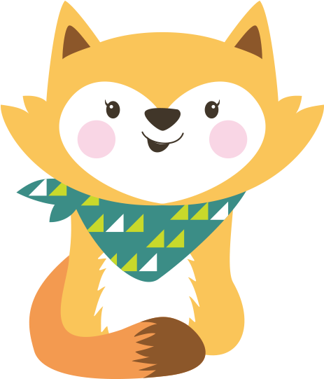 Yellow Cartoon Cute Fox Decoration Pattern 800*800 - Yellow Cartoon Cute Fox Decoration Pattern 800*800 (800x800)