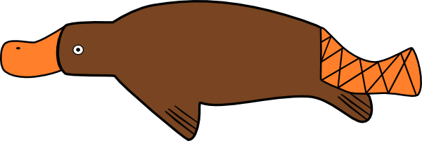 Platypus Clipart (600x201)