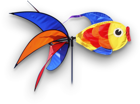 31233 Windmill Fish Vis Poisson Blue - Origami (1000x703)