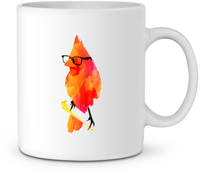 Mug En Céramique Punk Bird Par Robertfarkas - Giclee Painting: Farkas' Punk Birdy, 24x16in. (690x726)