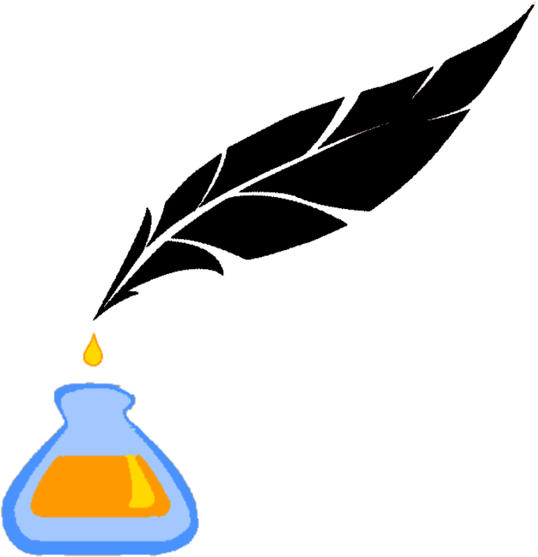 Feather And Ink Cutie Mark By Darkbellnight - Feather With Ink Png (800x800)