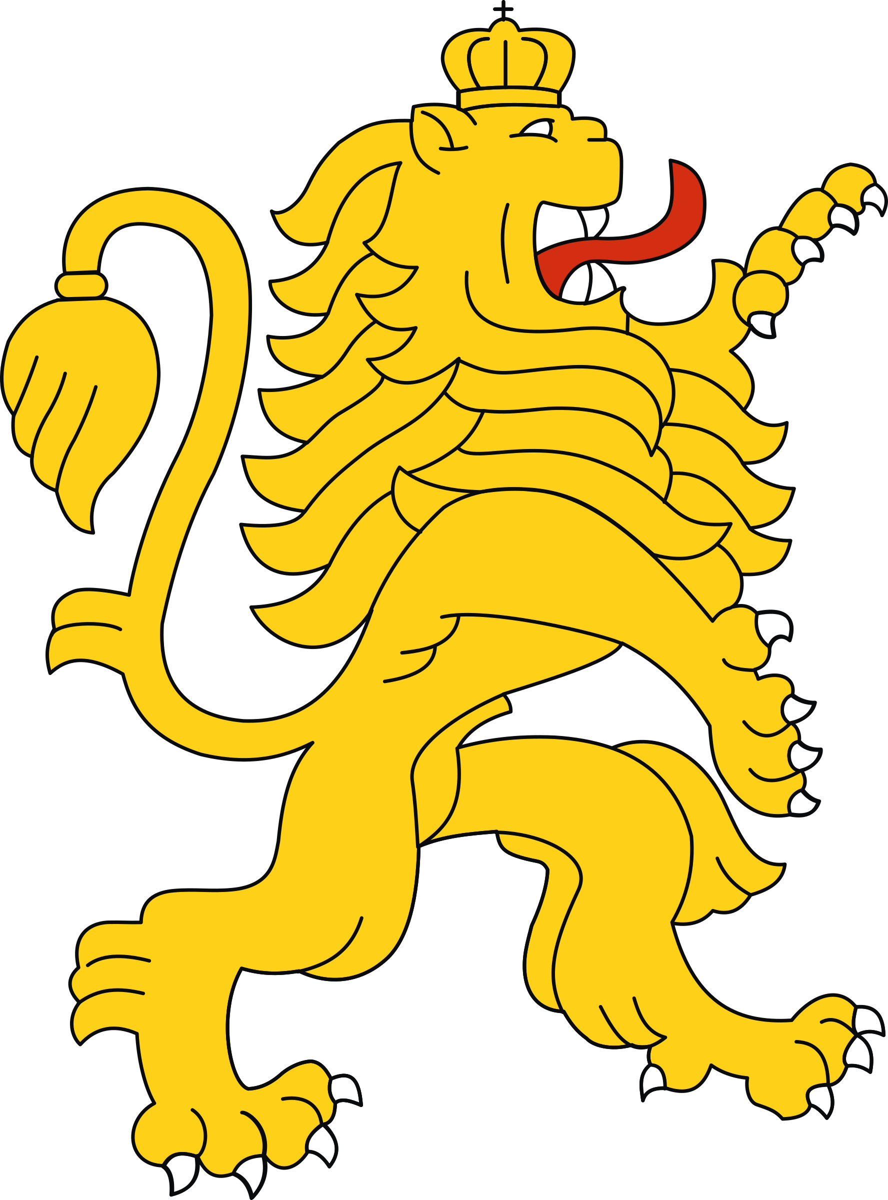 This Free Icons Png Design Of Stylised Lion 4 - Bulgarian Heraldic Lion Png (1776x2400)