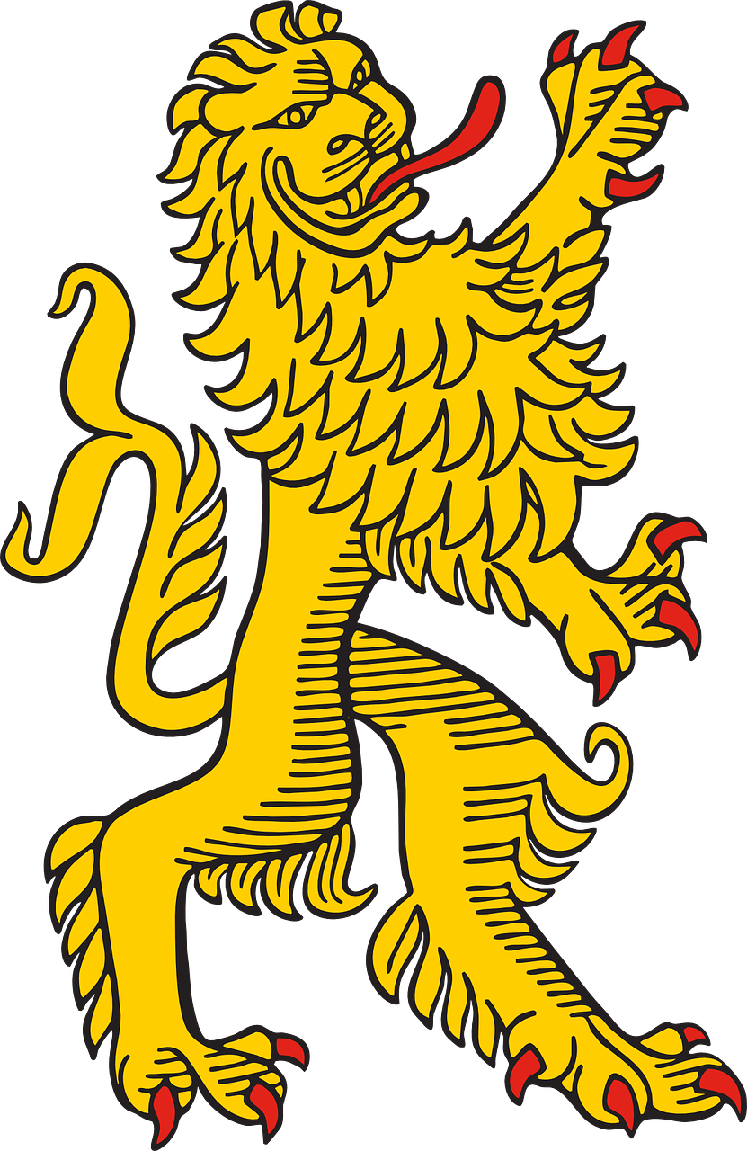 Lion Coat Of Arms Emblem Yellow Png Image - Bavaria (831x1280)