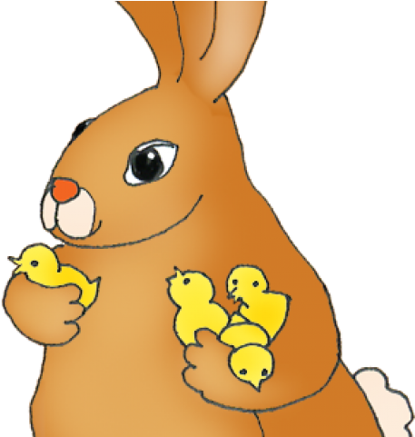 Easter Bunny Clipart Chicken - Cartoon (640x480)