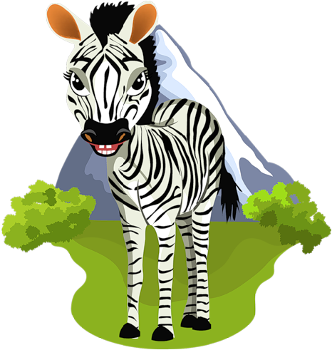 Zebra Cartoon Picture - Zebra (500x500)