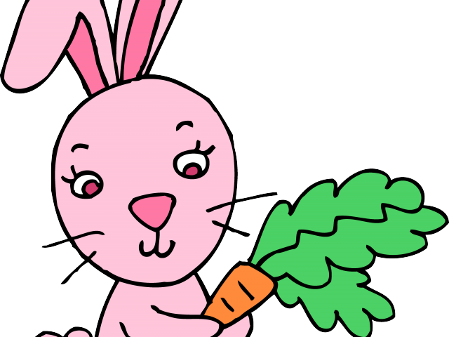 Easter Bunny Clipart Pink - Rabbit Poem (640x480)