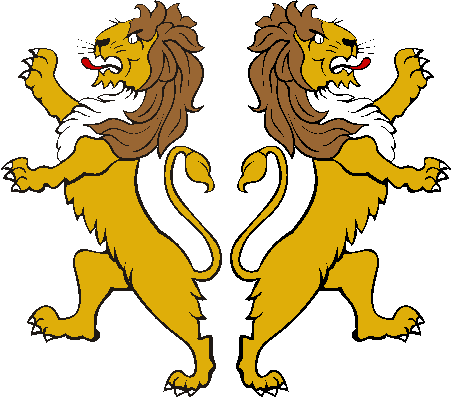 Addorsed - Lion Supporters Coat Arms (451x397)