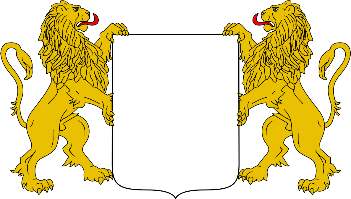 Bagrationi Dynasty Arica Heraldry Coat Of Arms Escutcheon - Lion Supporters Coat Arms (1200x681)