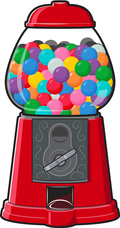 Splash Gumball Machine Regular - Gumball Machine Clip Art (405x764)