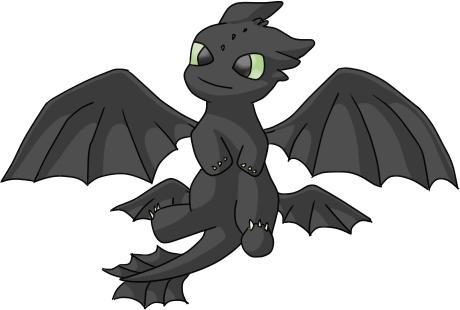 Baby Night Fury By Skipper2820 - Httyd Baby Night Fury (460x310)